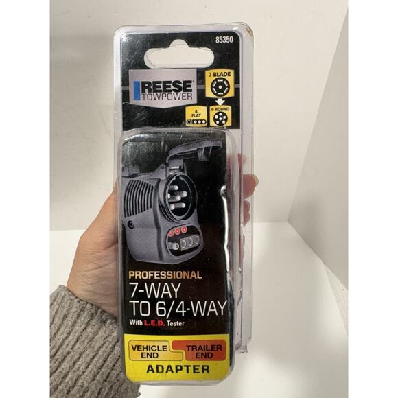 Reese Towpower 7-Way to 6/4-Way Vehicle End Adapter w/LED Tester‎ NEW - Picture 4 of 6